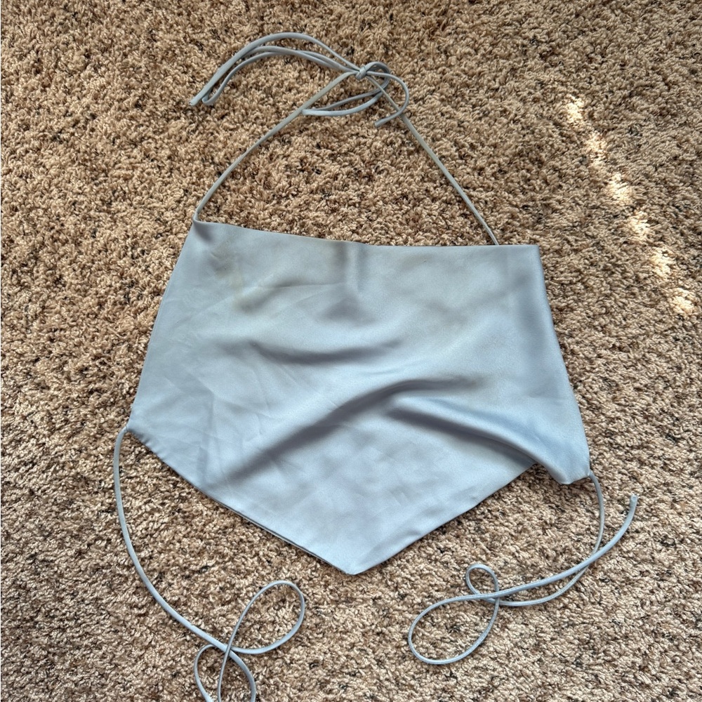 Gray Halter Top